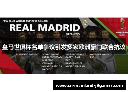 皇马世俱杯名单争议引发多家欧洲豪门联合抗议