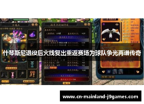 什琴斯尼退役后火线复出重返赛场为球队争光再谱传奇 什琴斯尼退役后火线复出重返赛场为球队争光再谱传奇